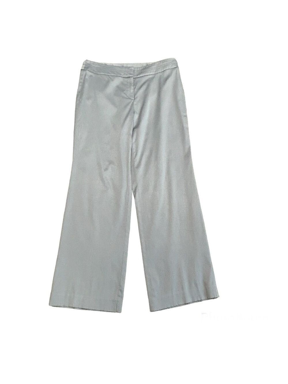 LAURA Petites light gray satin effect trouser dress pants Sz 8